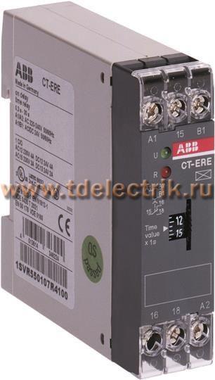 Фотография №1, Реле времени CT-ERE (задержка на включ.) 24В AC/DC, 220-240В AC (временной диапазон 3..300с.) 1ПК
