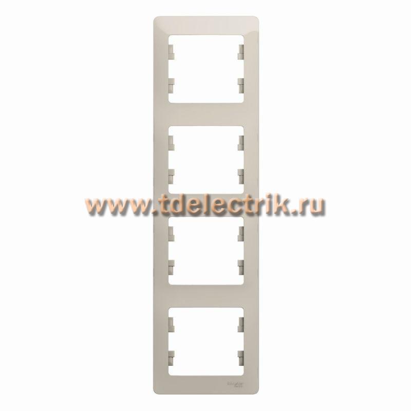 Фотография №1, GLOSSA 4-постовая РАМКА вертикальная МОЛОЧНЫЙ