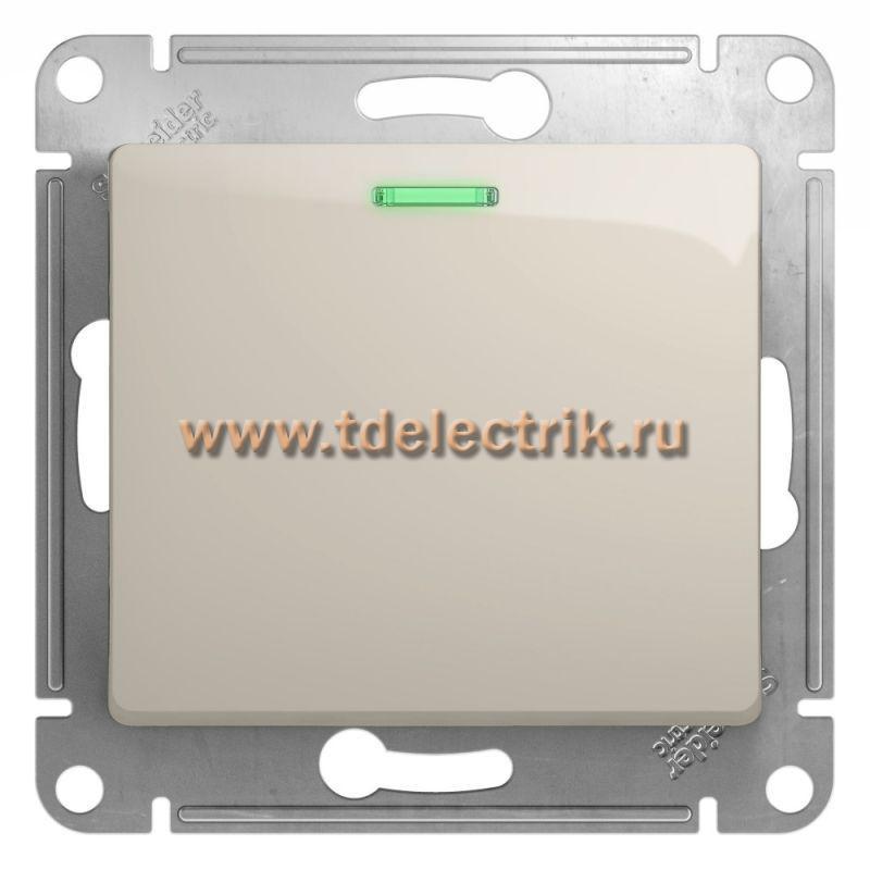 Фотография №1, GLOSSA 1-клавишный ВЫКЛЮЧАТЕЛЬ с подсветкойсх.1а10AX механизм МОЛОЧНЫЙ