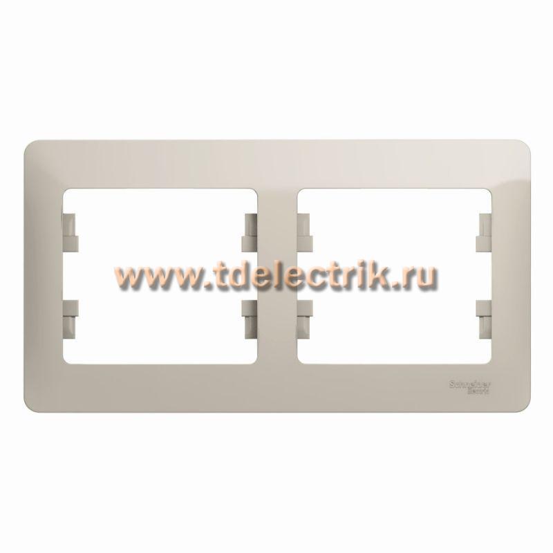 Фотография №1, GLOSSA 2-постовая РАМКА горизонтальная МОЛОЧНЫЙ