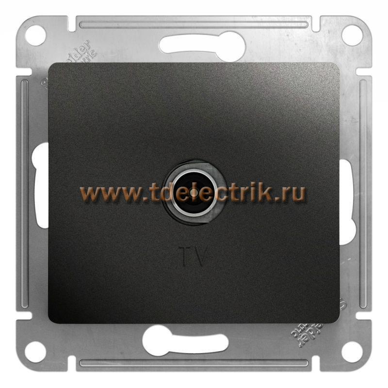 Фотография №1, GLOSSA TV РОЗЕТКА проходная 4DB АНТРАЦИТ