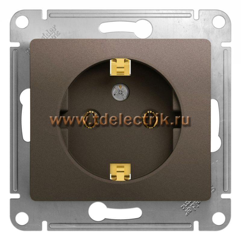 Фотография №1, GLOSSA РОЗЕТКА с заземлением механизм ШОКОЛАД