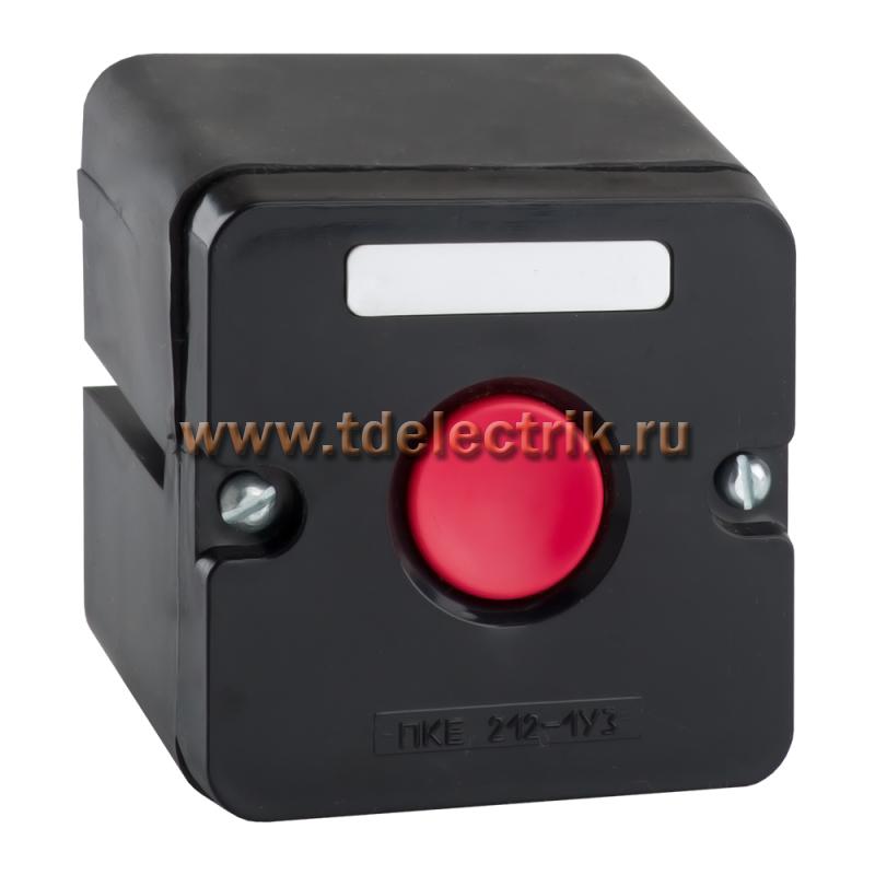 Фотография №1, Пост кнопочный ПКЕ 212-1-У3-IP40 (красная кнопка)