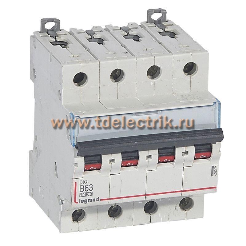 Фотография №1, Выключатель автоматический четырехполюсный 63А B DX3 10kА/16kА