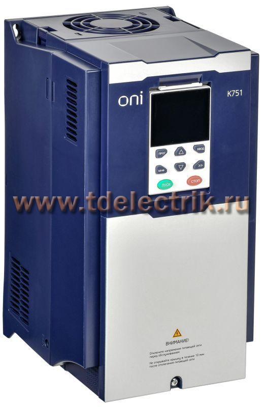 Фотография №1, Преобразователь частоты K751 380В 3Ф 15-18кВт 32-37А ONI