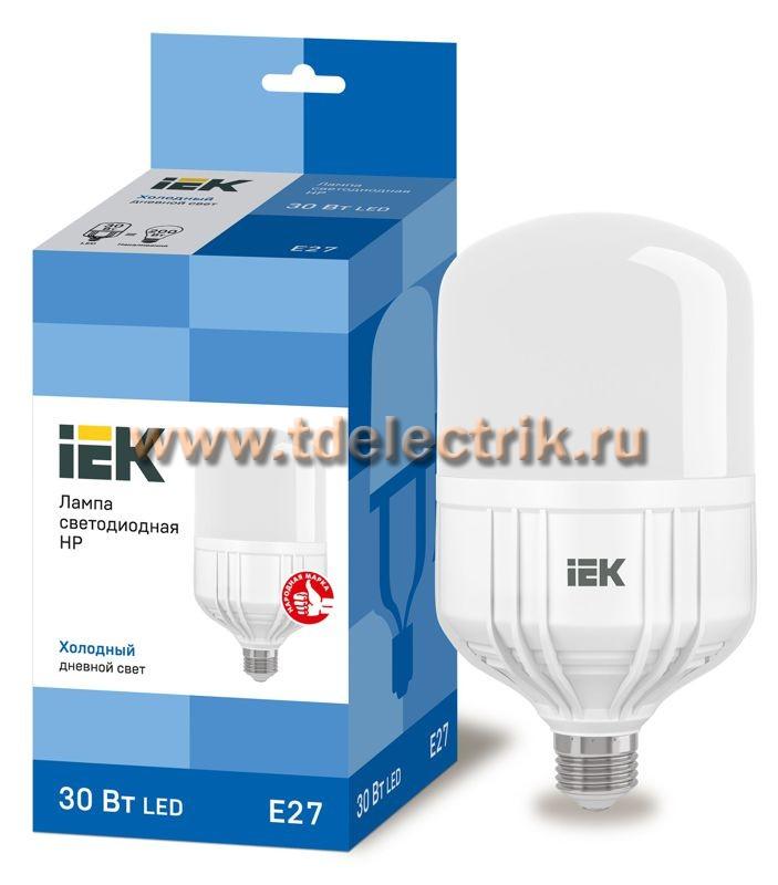 Фотография №1, Лампа LED HP 30Вт 230В 6500К E27 IEK