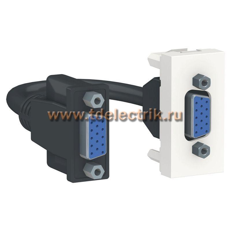 Фотография №1, UNICA MODULAR розетка HD15 female (VGA), 1 модуль, белый