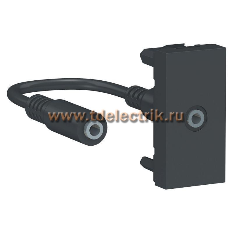 Фотография №1, UNICA MODULAR розетка Minijack, 1 модуль, антрацит