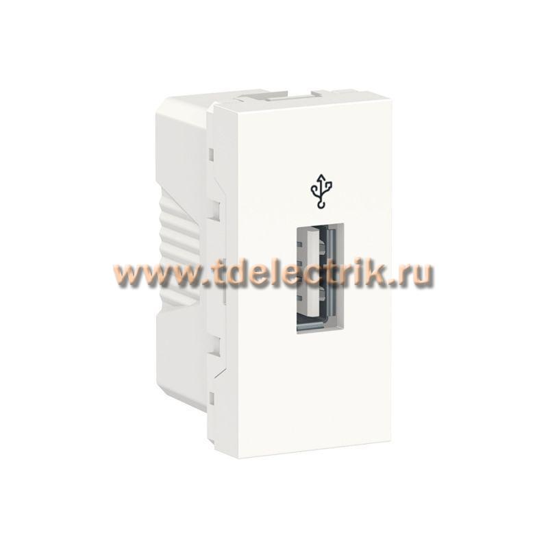 Фотография №1, UNICA MODULAR USB-КОННЕКТОР, 1 модуль, белый