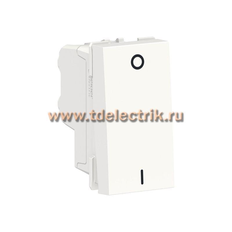 Фотография №1, UNICA MODULAR выключатель двухполюс, 1-клавиш, сх. 2, 16 AX, 250 В, 1 мод белый