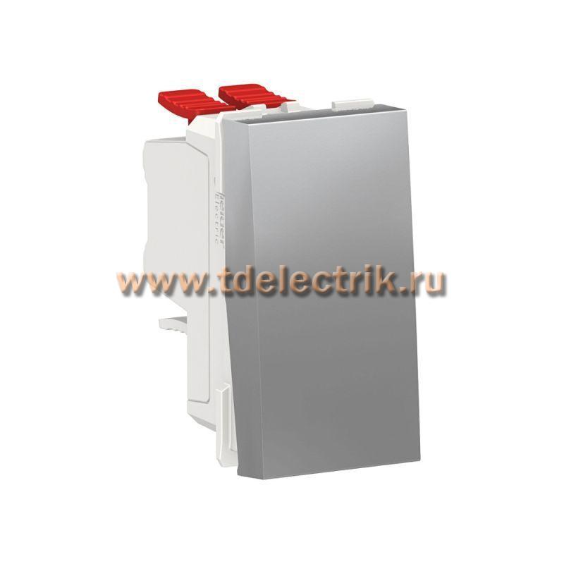 Фотография №1, UNICA MODULAR переключатель 1-клавишный, перекрест, сх.7, 10 AX, 250 В, алюминий