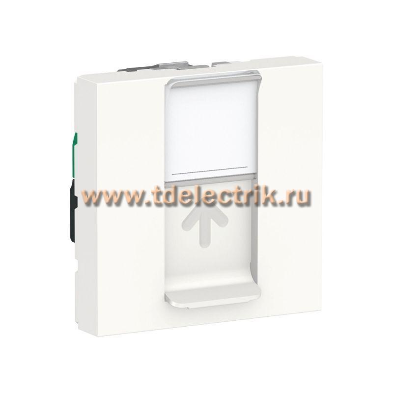 Фотография №1, UNICA MODULAR розетка компьютерная,RJ45,одиночная, кат.5е STP,2 модуля,белый