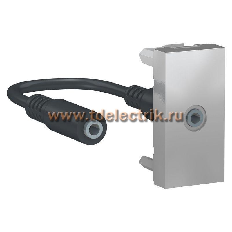 Фотография №1, UNICA MODULAR розетка Minijack, 1 модуль, алюминий