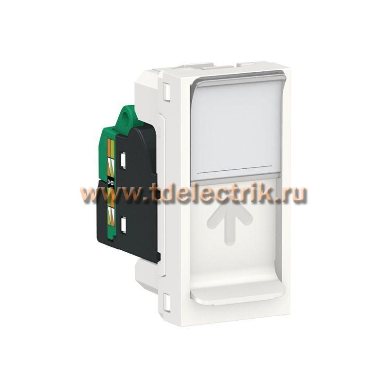 Фотография №1, UNICA MODULAR розетка компьютерная, RJ45,одиночная, кат. 5е STP, 1 модуль, белый