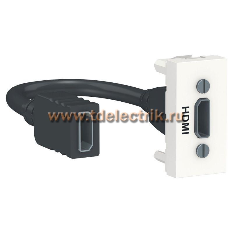 Фотография №1, UNICA MODULAR розетка HDMI, 1 модуль, белый