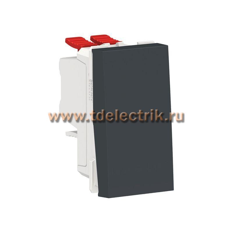 Фотография №1, UNICA MODULAR переключатель 1-клавишный, перекрест, сх. 7, 10 AX, 250В, антрацит