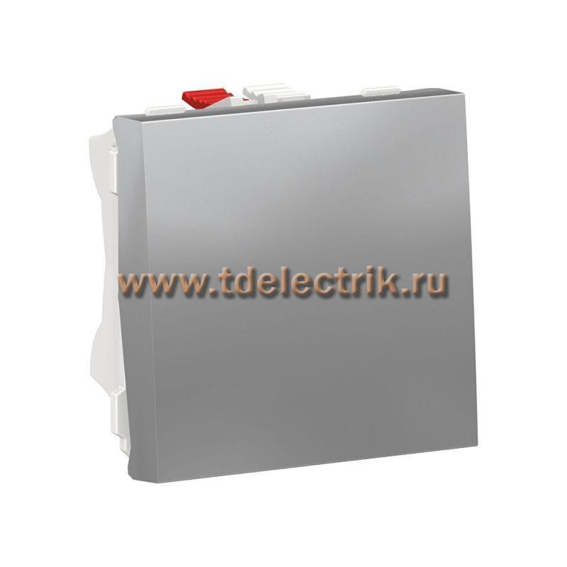 Фотография №1, UNICA MODULAR переключатель 1-клавишный, сх. 6, 10 AX, 250 В, 2 модуля, алюминий