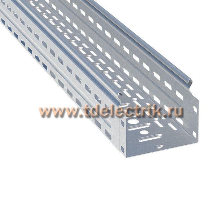 Фотография №1, Лоток перфорированный металлический 100х500х3000-1,0мм (6 м) EKF