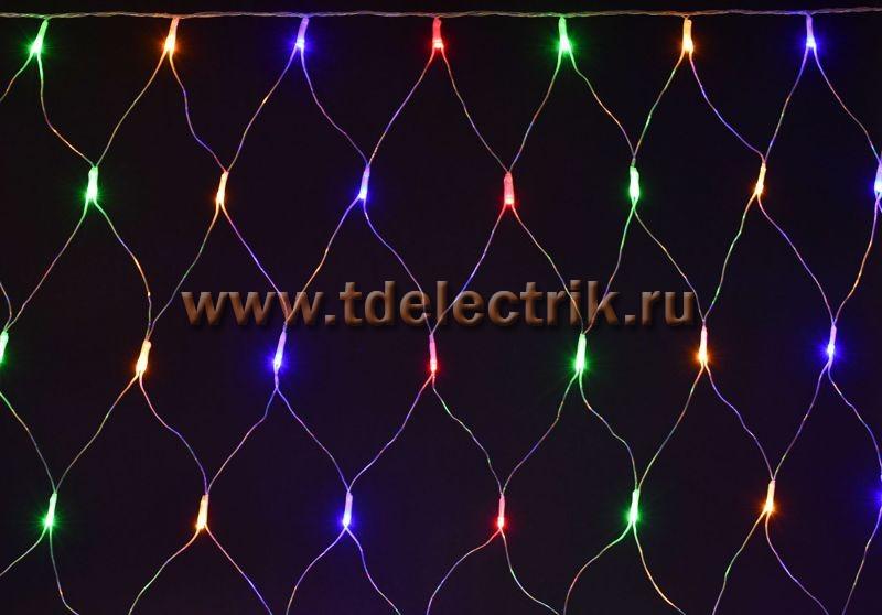 Фотография №1, Гирлянда сеть 1,5х1,5 160RGB IP20 прозрачный 230В кон. 8 IEK
