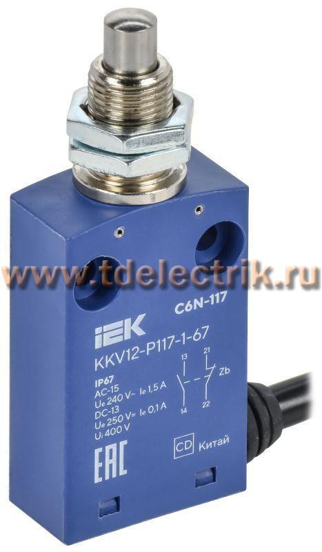 Фотография №1, Выключатель концевой. C6N-117 толк. рез. IP67 IEK