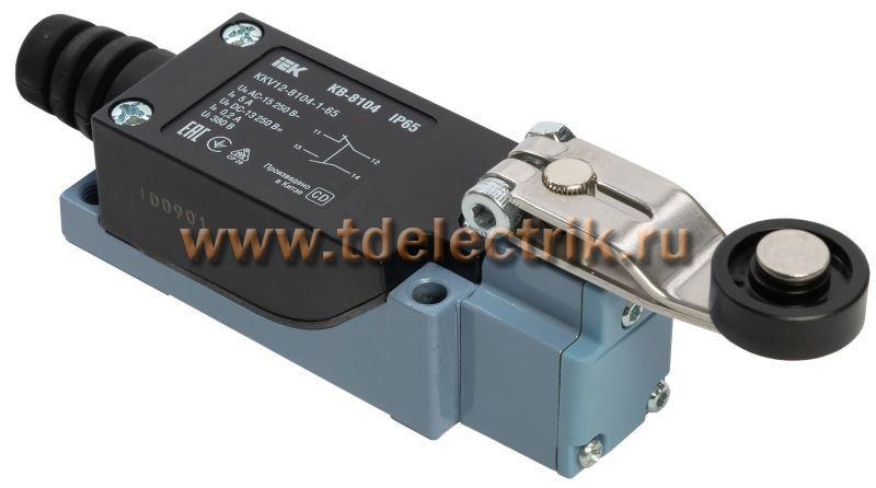 Фотография №1, Выключатель концевой. КВ-8104 рычаг с роликом IP65 IEK