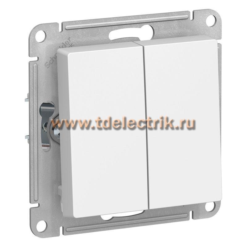 Фотография №1, ATLASDESIGN 2-клавишный Выключатель  сх.5  10АХ  механизм  белый