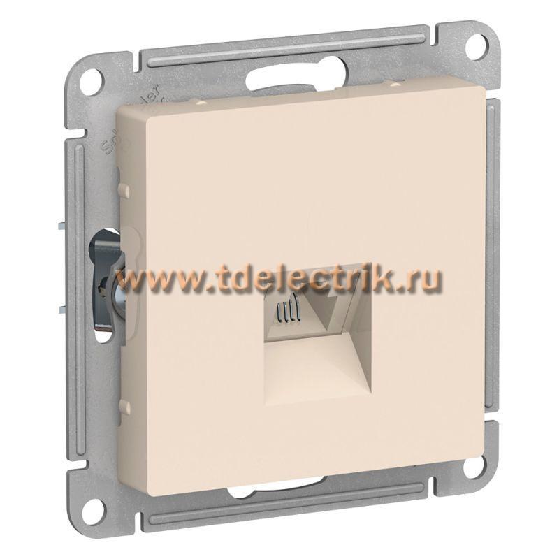 Фотография №1, ATLASDESIGN Розетка телефонная RJ11  механизм  бежевый