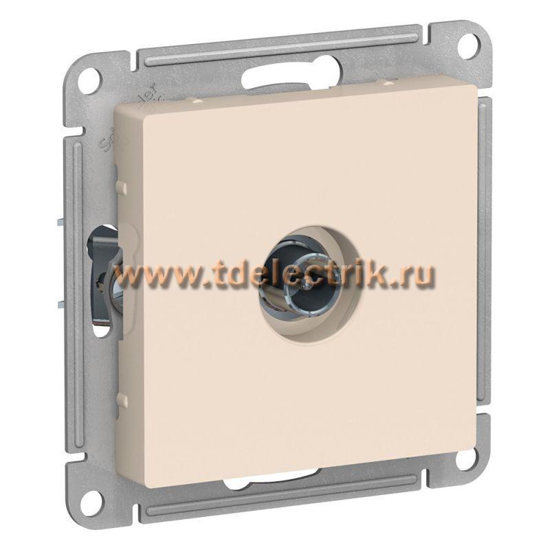 Фотография №1, ATLASDESIGN TV Розетка проходная 4DB  механизм  бежевый