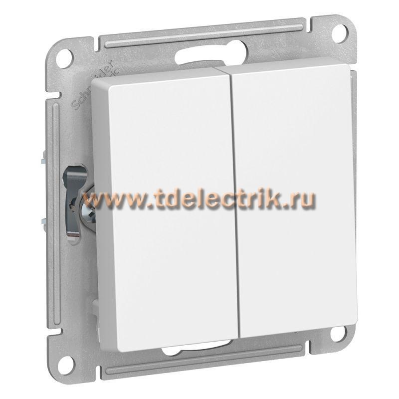 Фотография №1, ATLASDESIGN 2-клавишный переключатель  сх.6/2  10АХ  механизм  белый