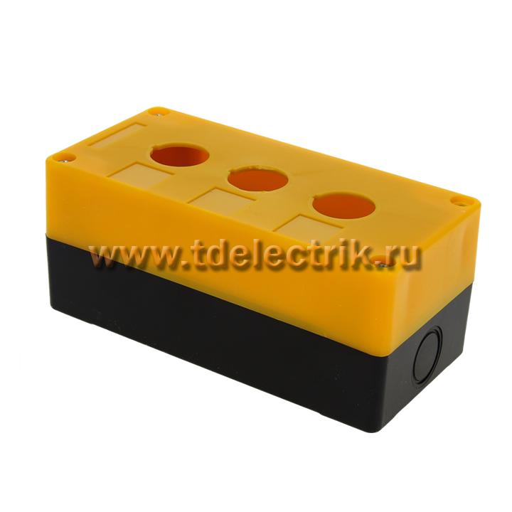 Фотография №1, Корпус КП103 пластиковый 3 кнопки желтый EKF PROxima