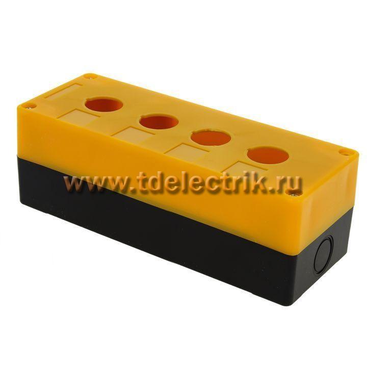 Фотография №1, Корпус КП104 пластиковый 4 кнопки желтый EKF PROxima
