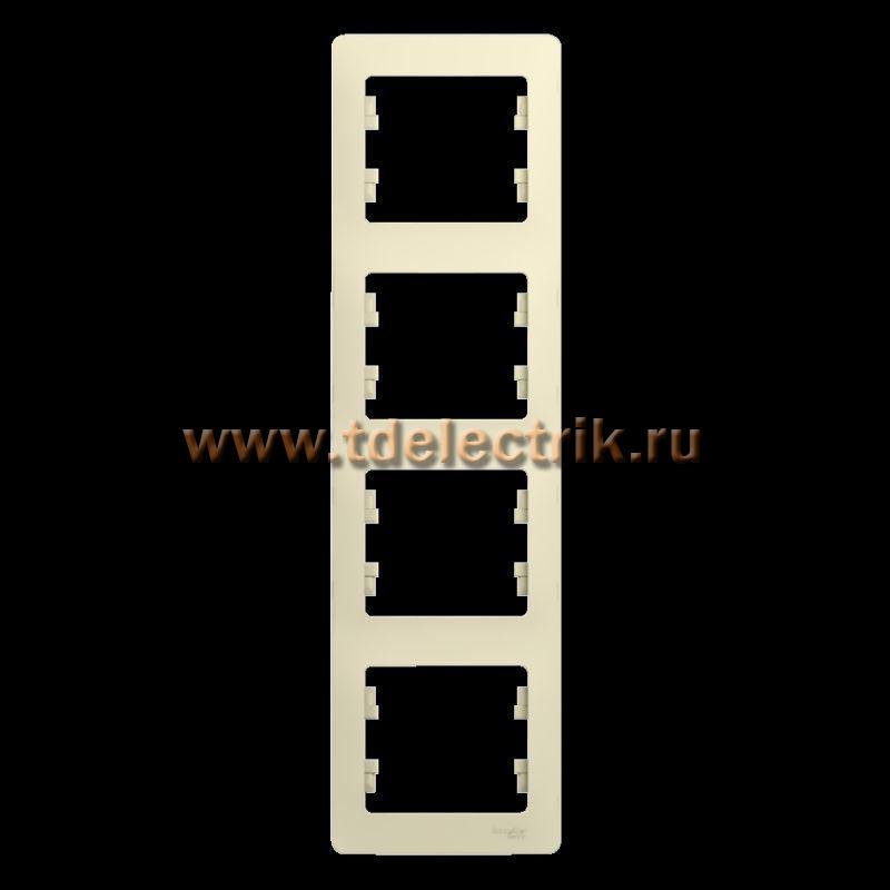 Фотография №1, GLOSSA 4-постовая РАМКА вертикальная БЕЖЕВЫЙ