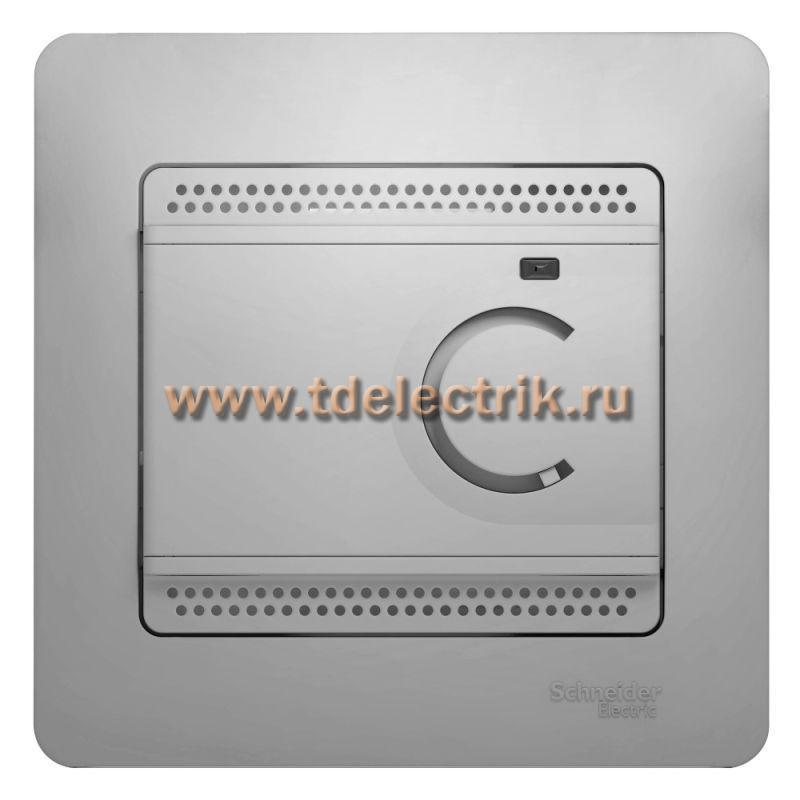 Фотография №1, GLOSSA ТЕРМОСТАТ электр.теплого пола с датчикомот+5до+50°C10Aв сбореАЛЮМИНИЙ