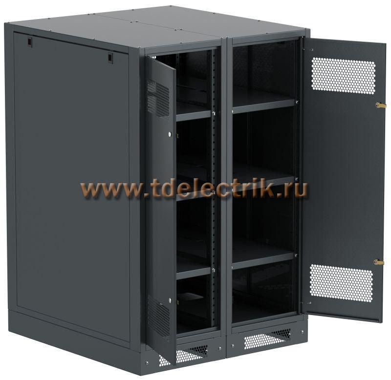 Фотография №1, LINEA B Шкаф аккумуляторный (пустой) 1350х900х950мм двустворчатая металлическая дверь черный