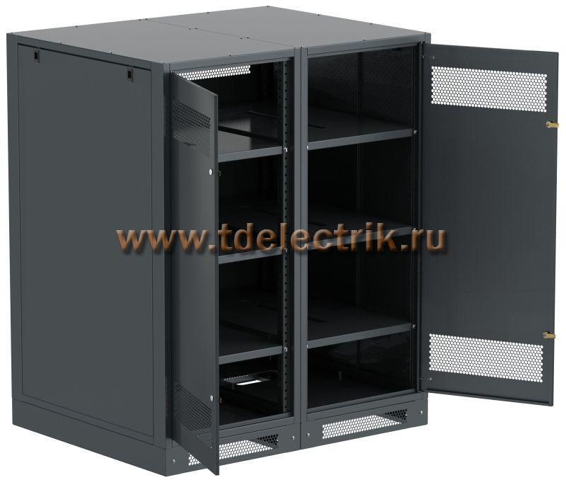 Фотография №1, LINEA B Шкаф аккумуляторный (пустой) 1450х1200х950мм двустворчатая металлическая дверь черный