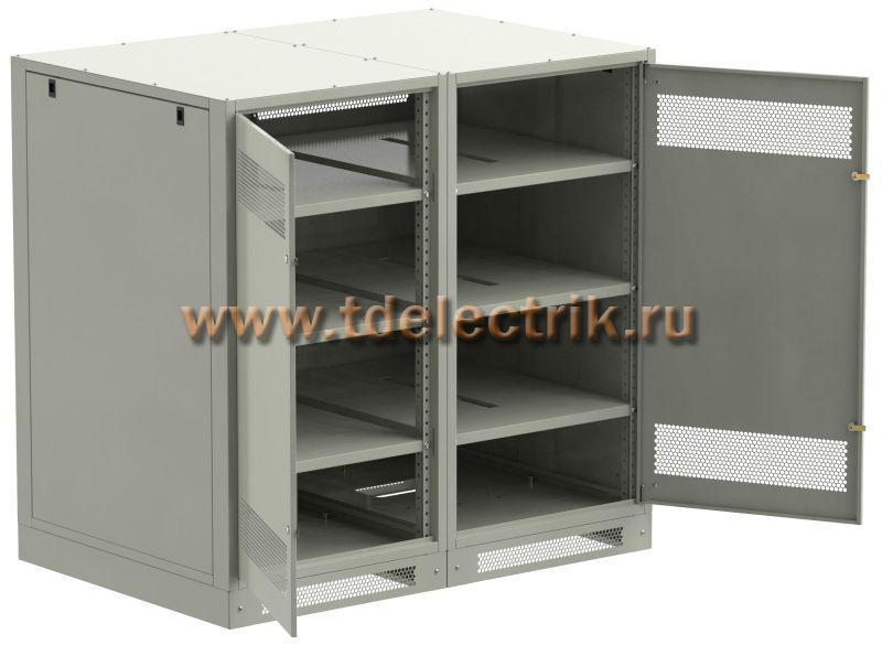 Фотография №1, LINEA B Шкаф аккумуляторный (пустой) 1350х1400х950мм двустворчатая металлическая дверь серый