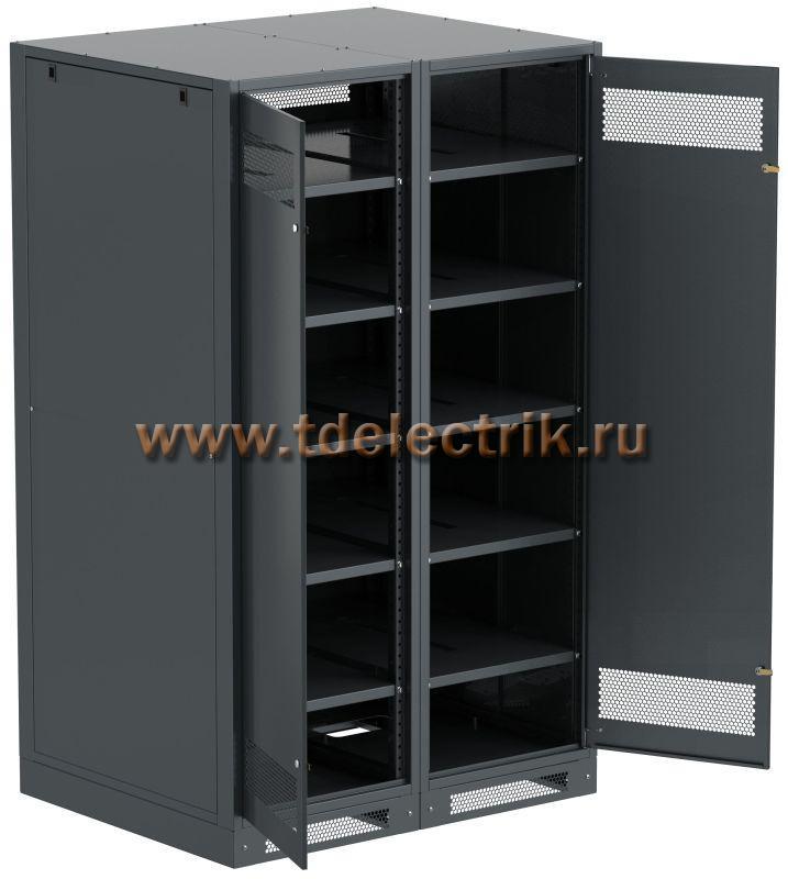 Фотография №1, LINEA B Шкаф аккумуляторный (пустой) 2000х1200х950мм двустворчатая металлическая дверь черный