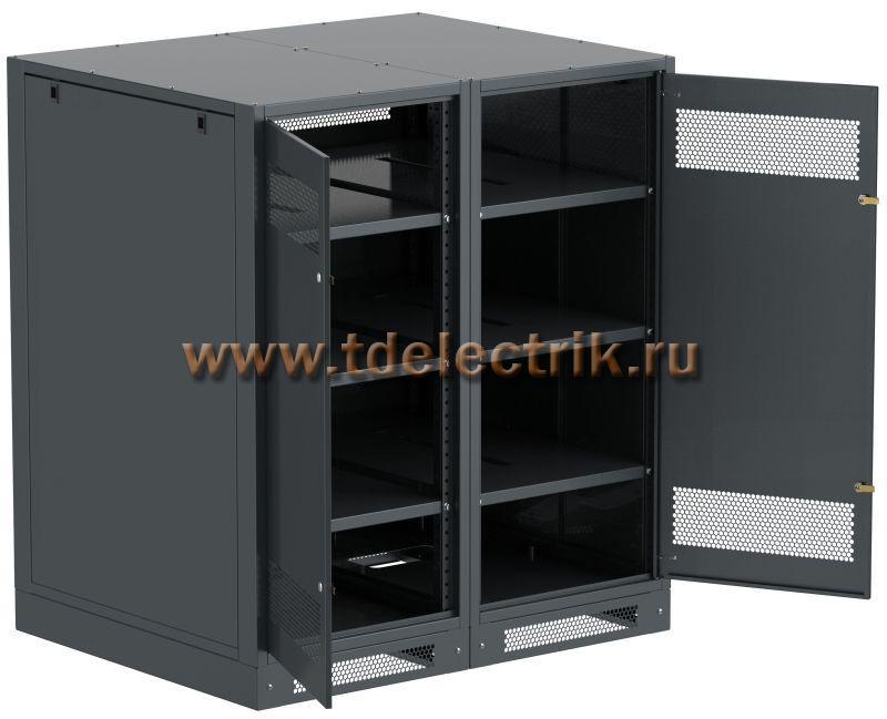 Фотография №1, LINEA B Шкаф аккумуляторный (пустой) 1350х1200х950мм двустворчатая металлическая дверь черный