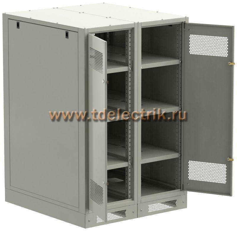 Фотография №1, LINEA B Шкаф аккумуляторный (пустой) 1350х900х950мм двустворчатая металлическая дверь серый