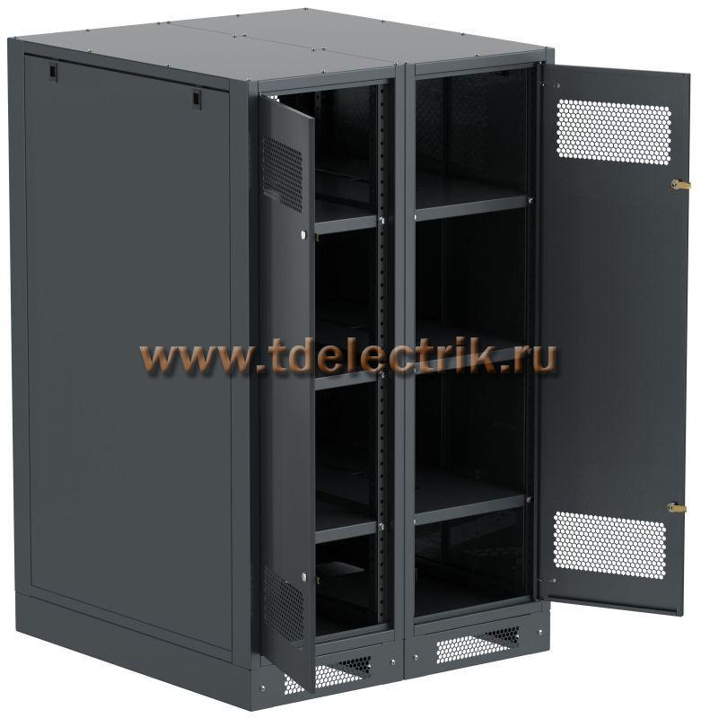 Фотография №1, LINEA B Шкаф аккумуляторный (пустой) 1450х900х950мм двустворчатая металлическая дверь черный