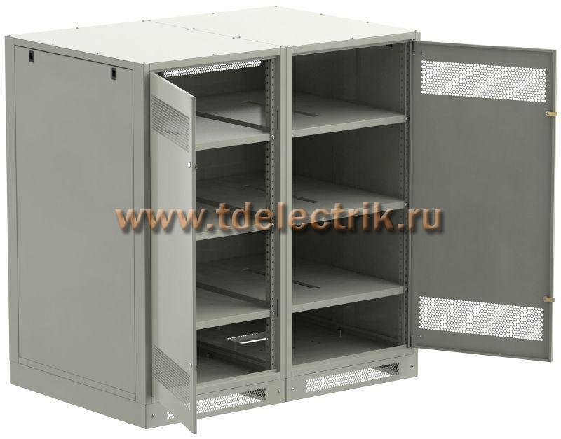 Фотография №1, LINEA B Шкаф аккумуляторный (пустой) 1450х1400х950мм двустворчатая металлическая дверь серый