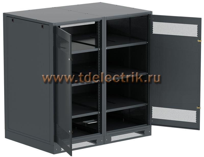 Фотография №1, LINEA B Шкаф аккумуляторный (пустой) 1450х1400х950мм двустворчатая металлическая дверь черный