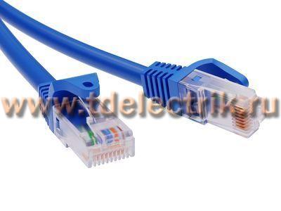 Фотография №1, Патч-корд неэкранированный CAT 6 U/UTP 4х2, LSZH, синий, 1.0м
