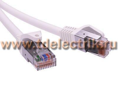 Фотография №1, Патч-корд экранированный CAT 6 F/UTP 4х2, LSZH, белый, 1.5м