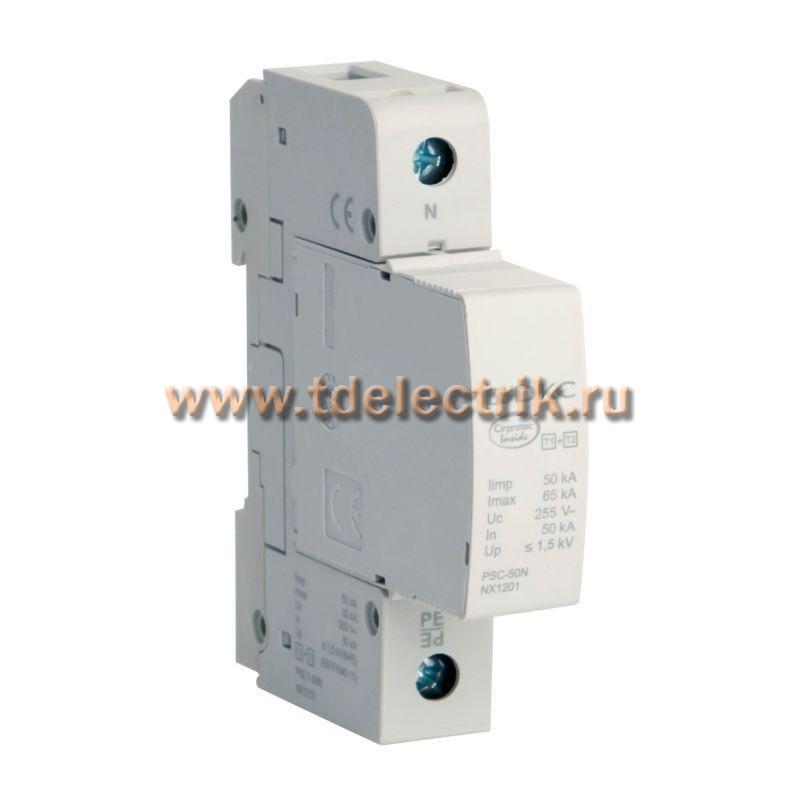 Фотография №1, УЗИП, класс I+II, 1-полюсный, N-PE, 50кА