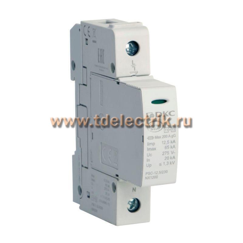 Фотография №1, УЗИП, класс I+II, 1-полюсный, L-N, 12,5кA