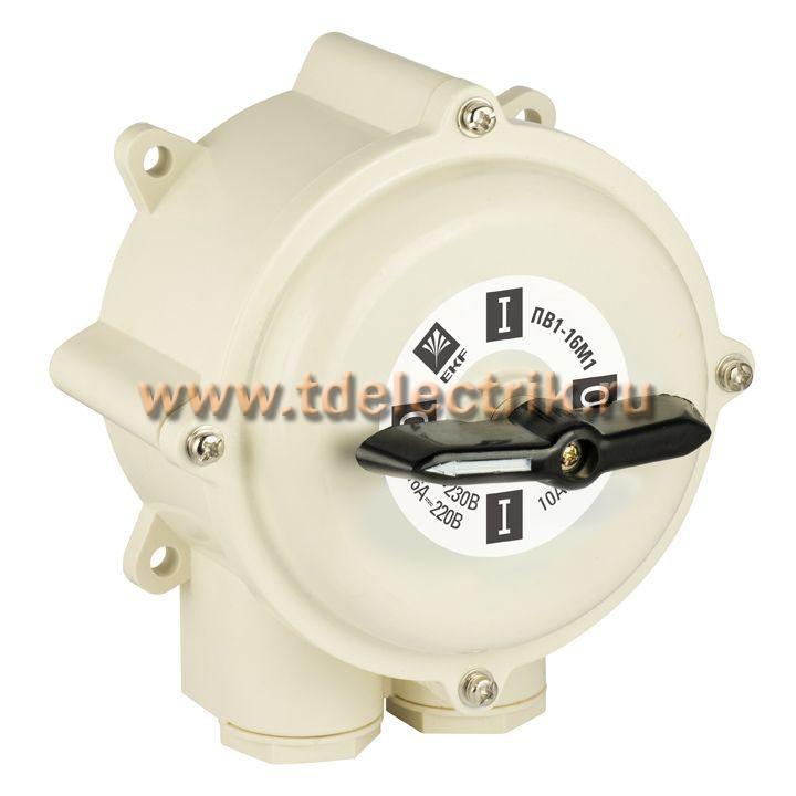 Фотография №1, Пакетный  переключатель (реверс) ПП 3-16/Р М2 пл. IP56 EKF PROxima