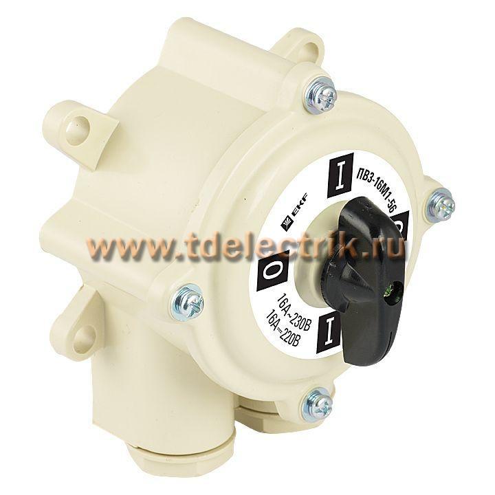 Фотография №1, Пакетный  переключатель (реверс)  ПП 3-40/Р М2 пл. IP56 EKF PROxima