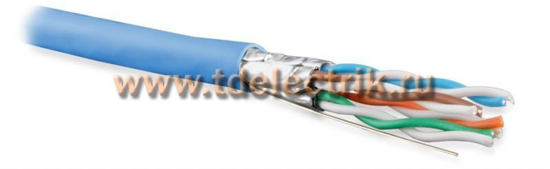 Фотография №1, Hyperline UFTP4-C6A-S23-IN-PVC-BL-500 (500 м) Кабель витая пара U/FTP категория 6a (10GBE) 4 пары (23AWG) одножильный (solid) каждая пара в экране без общего экрана PVC синий