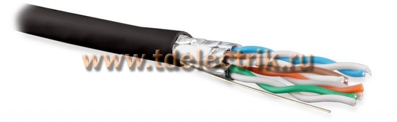 Фотография №1, Hyperline UFTP4-C6A-S23-IN-PVC-BK-500 (500 м) Кабель витая пара U/FTP категория 6a (10GBE) 4 пары (23AWG) одножильный (solid) каждая пара в экране без общего экрана PVC черный